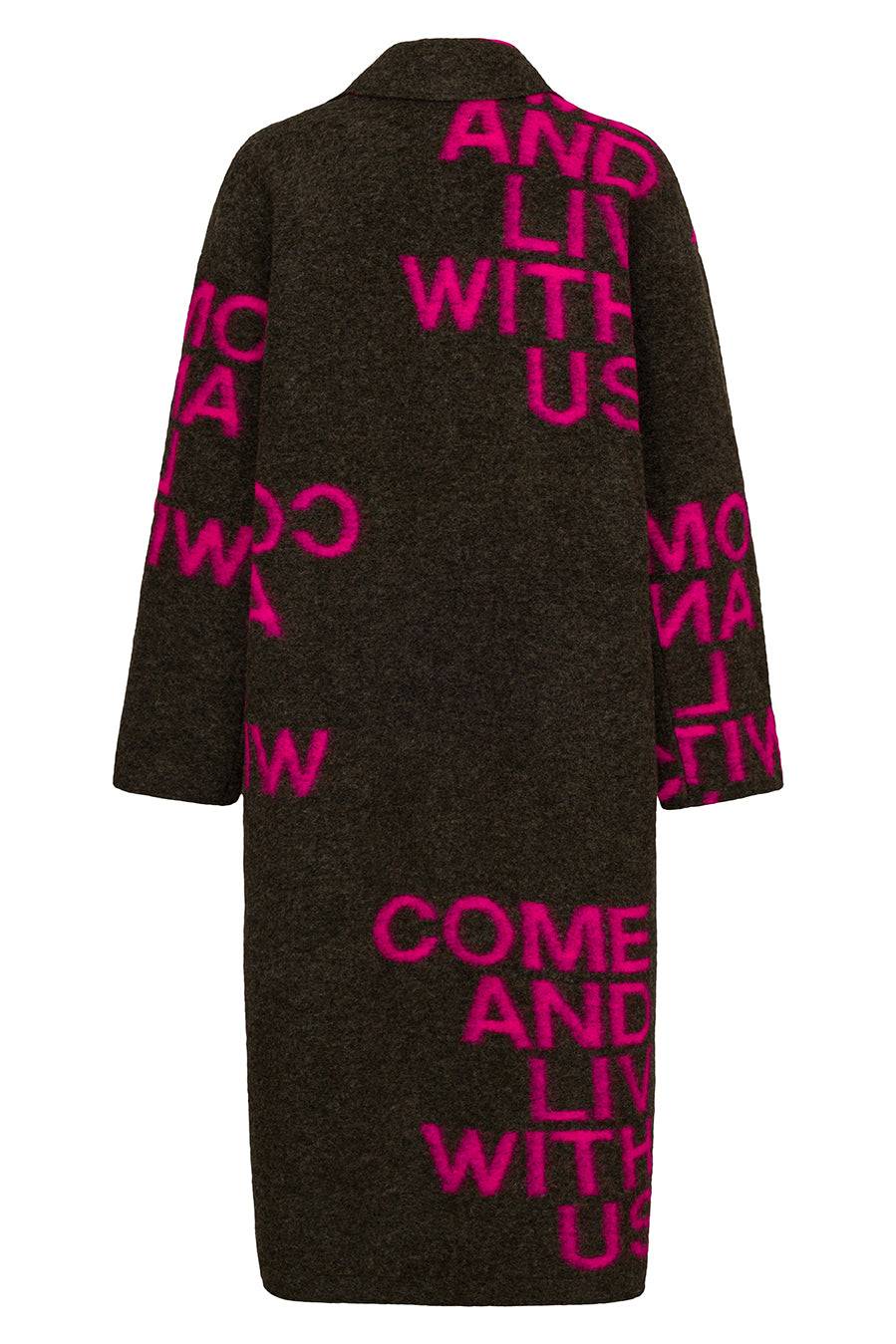 Liv Bergen Mantel Come In Pink/brown