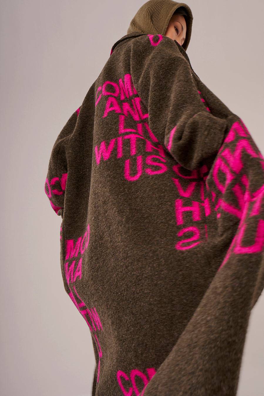 Liv Bergen Mantel Come In Pink/brown