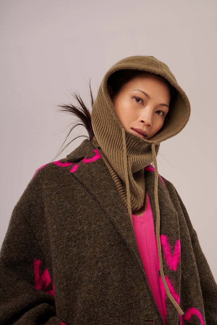 Liv Bergen Mantel Come In Pink/brown