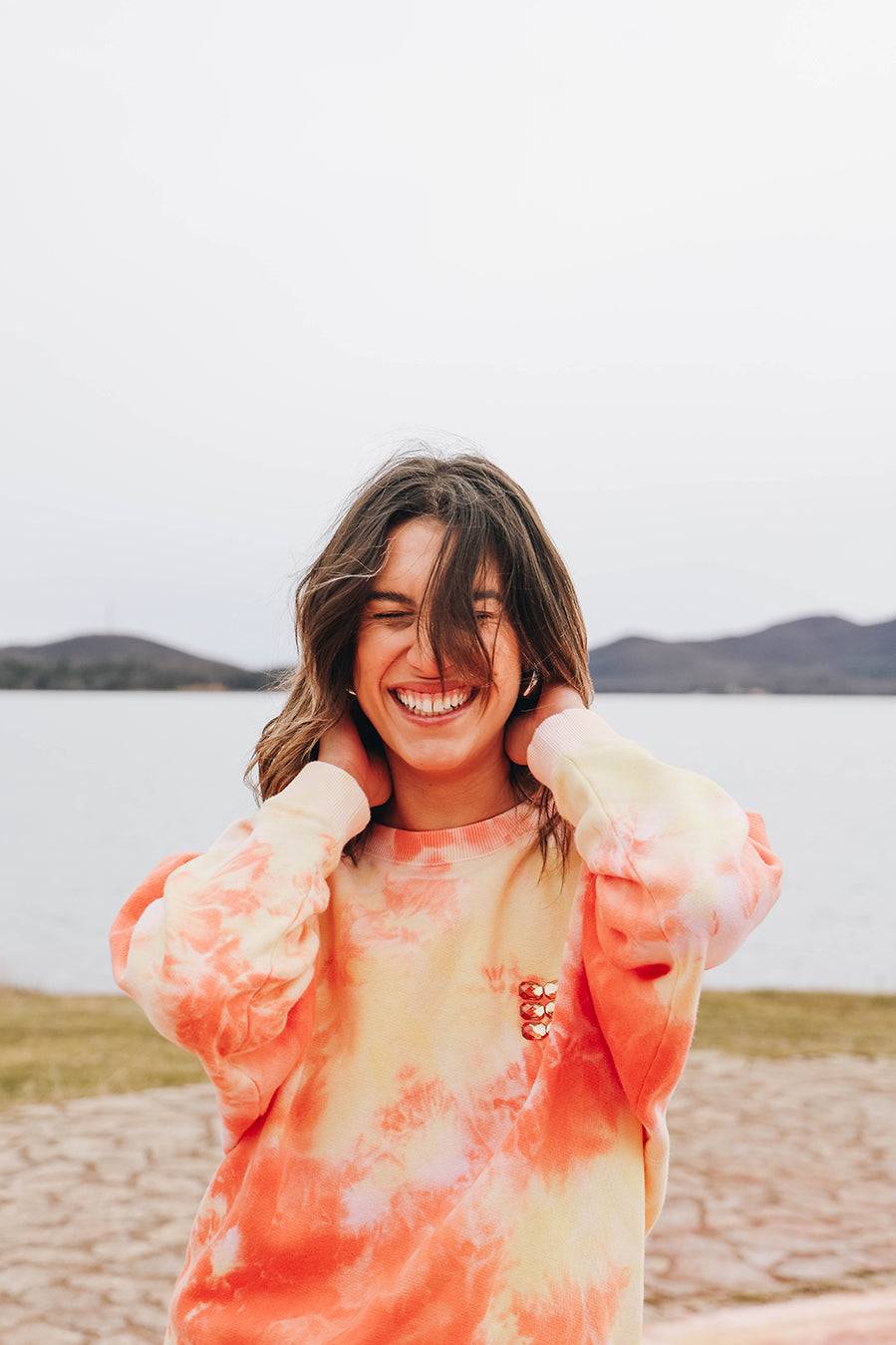 Liv Bergen Sweater Clouds In Orange