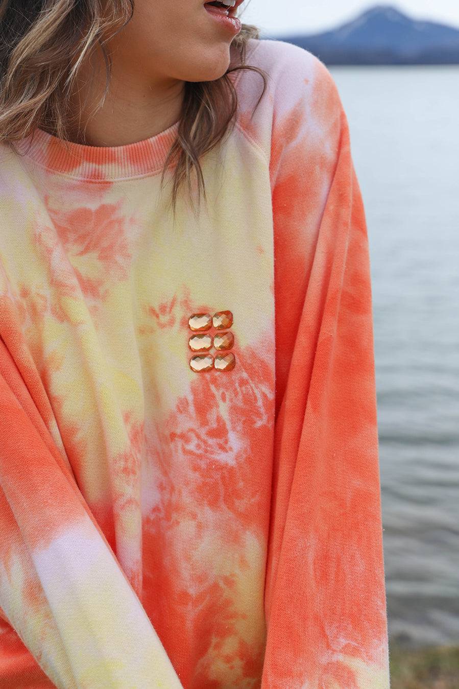 Liv Bergen Sweater Clouds In Orange