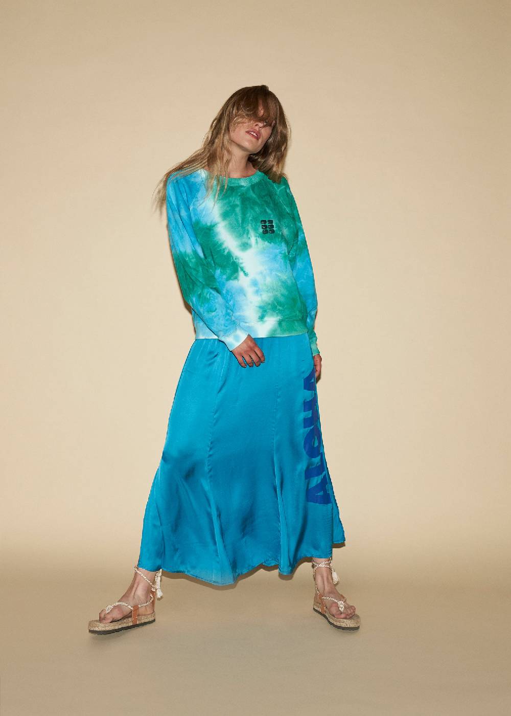 Liv Bergen Sweater Clouds In Turquoise