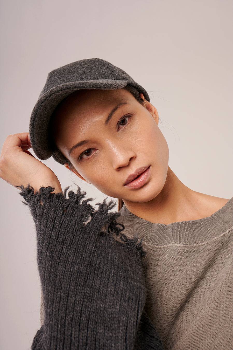 Liv Bergen Sweater Cotton Dye In Mocca