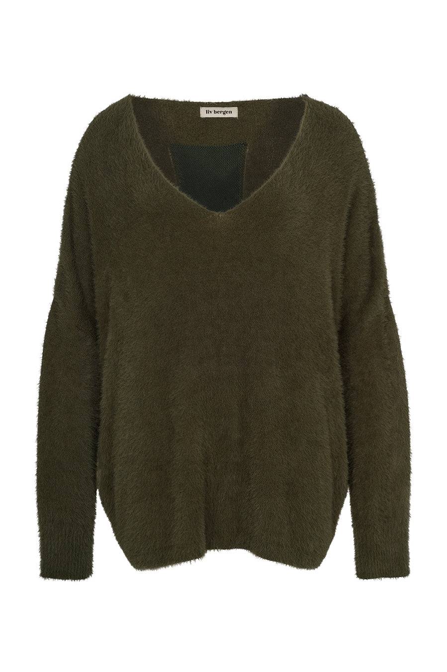 Liv Bergen Sweater HI Knit In Olive