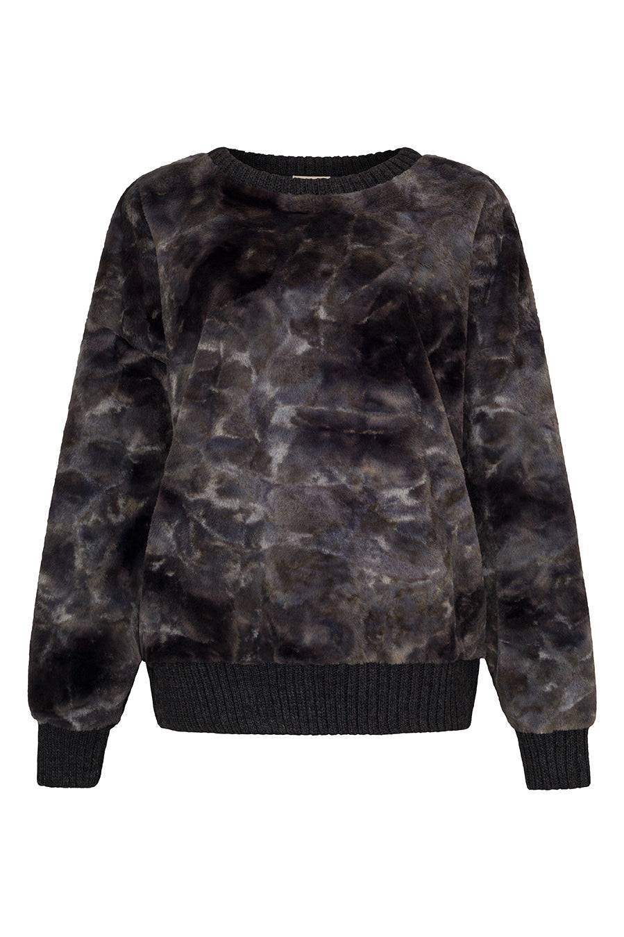 Liv Bergen Sweater Soft in grey batik