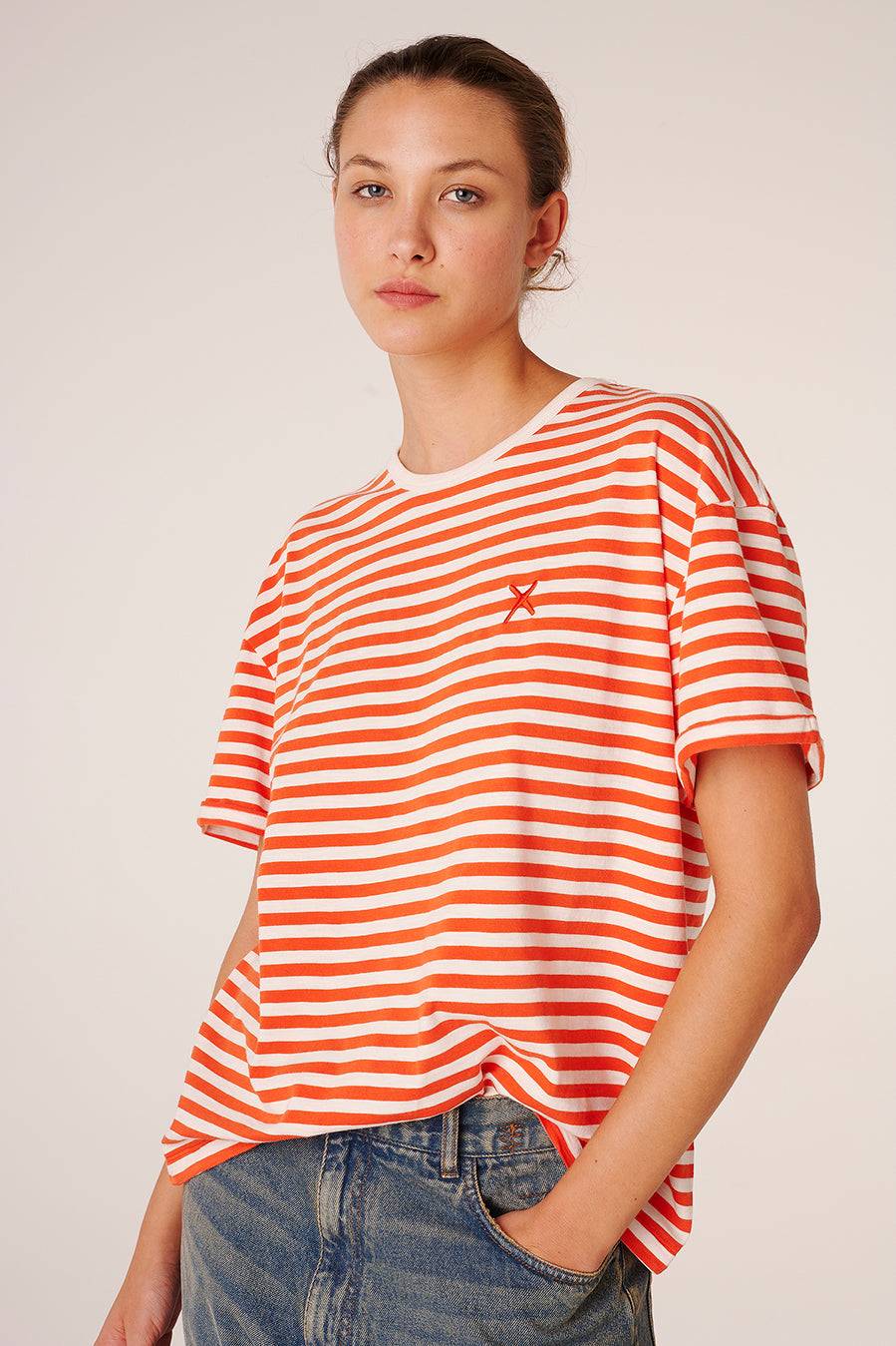 Liv Bergen T-Shirt Miami In Strong Orange