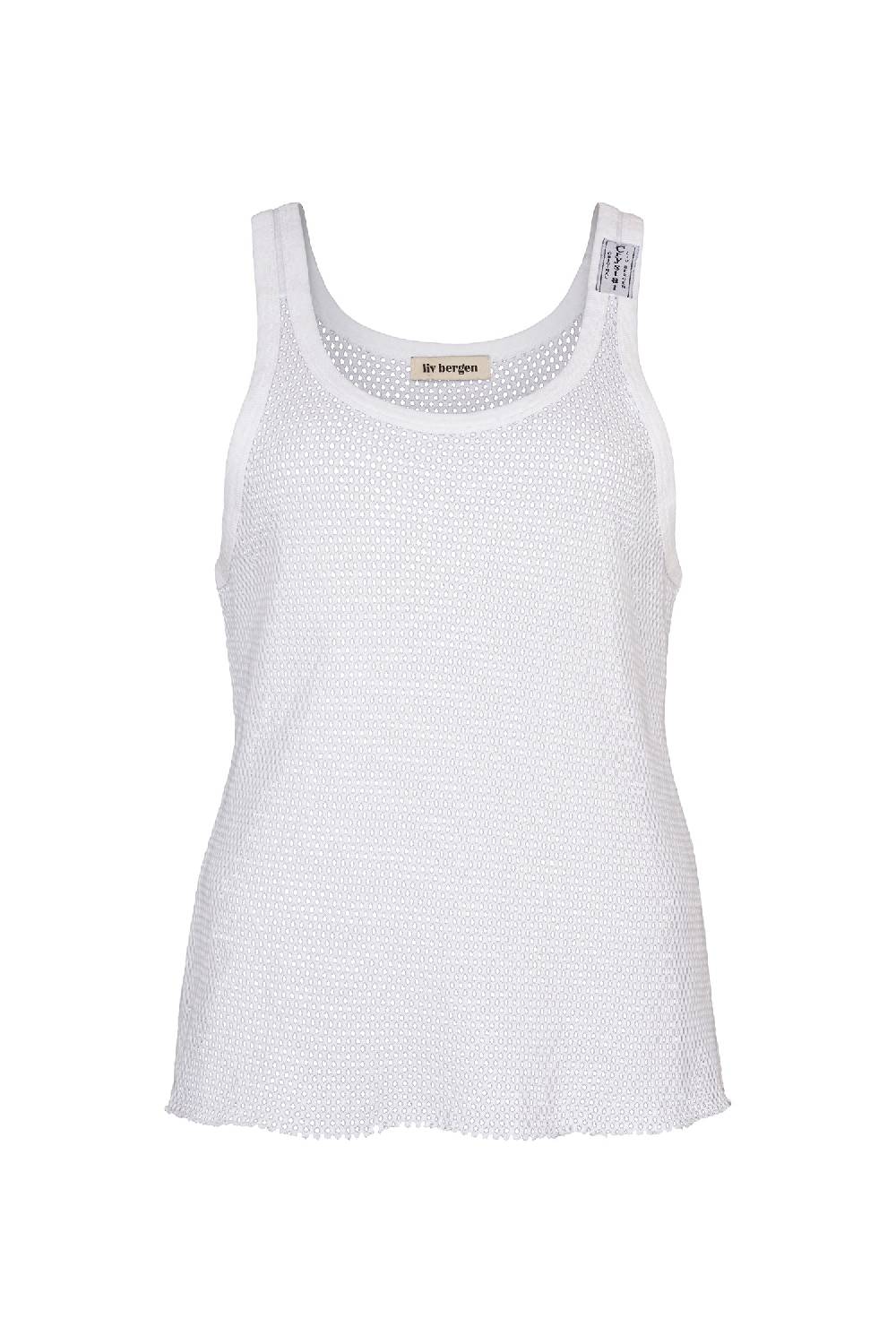 Liv Bergen Top Net in optic white
