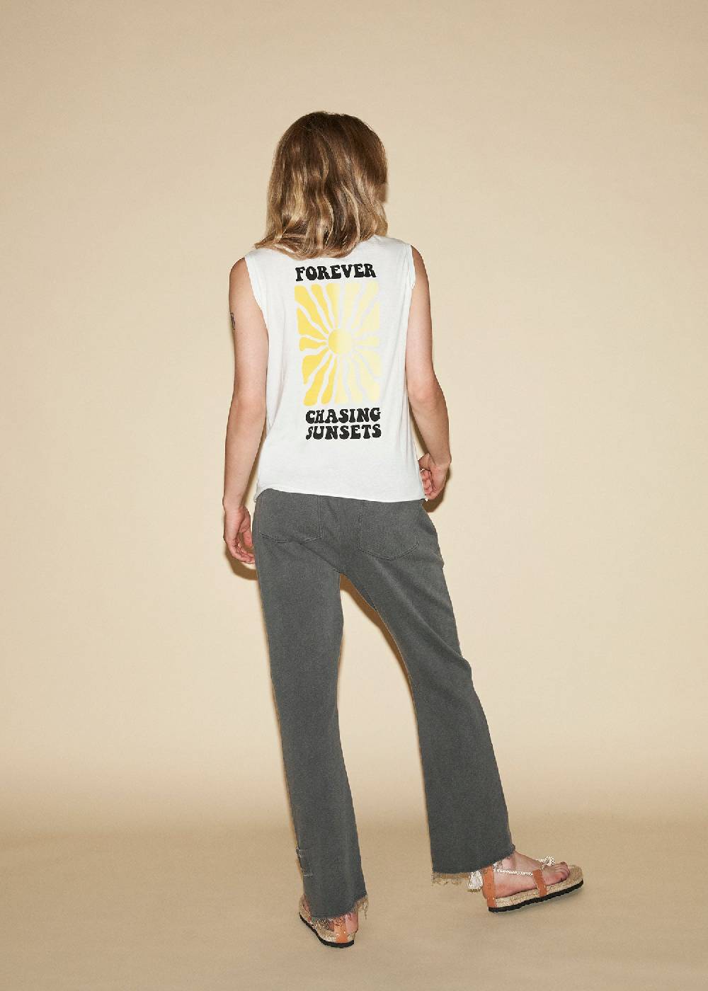 Liv Bergen Top SUNSET In Optic White