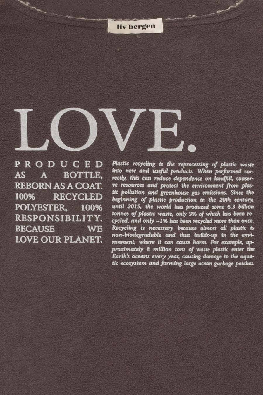 Liv Bergen Weste Teddy In Stone Grey