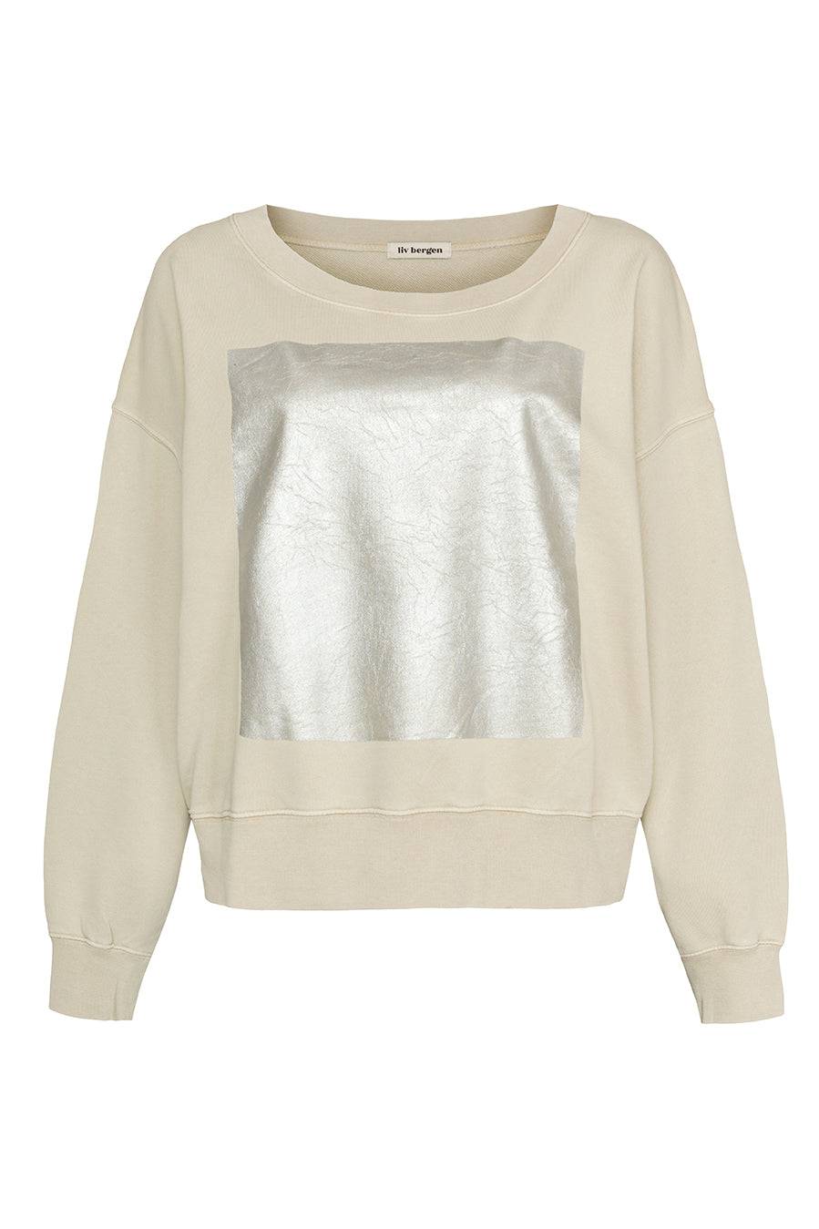 Liv Bergen Sweater square "100% Organic Cotton" in buttercreme