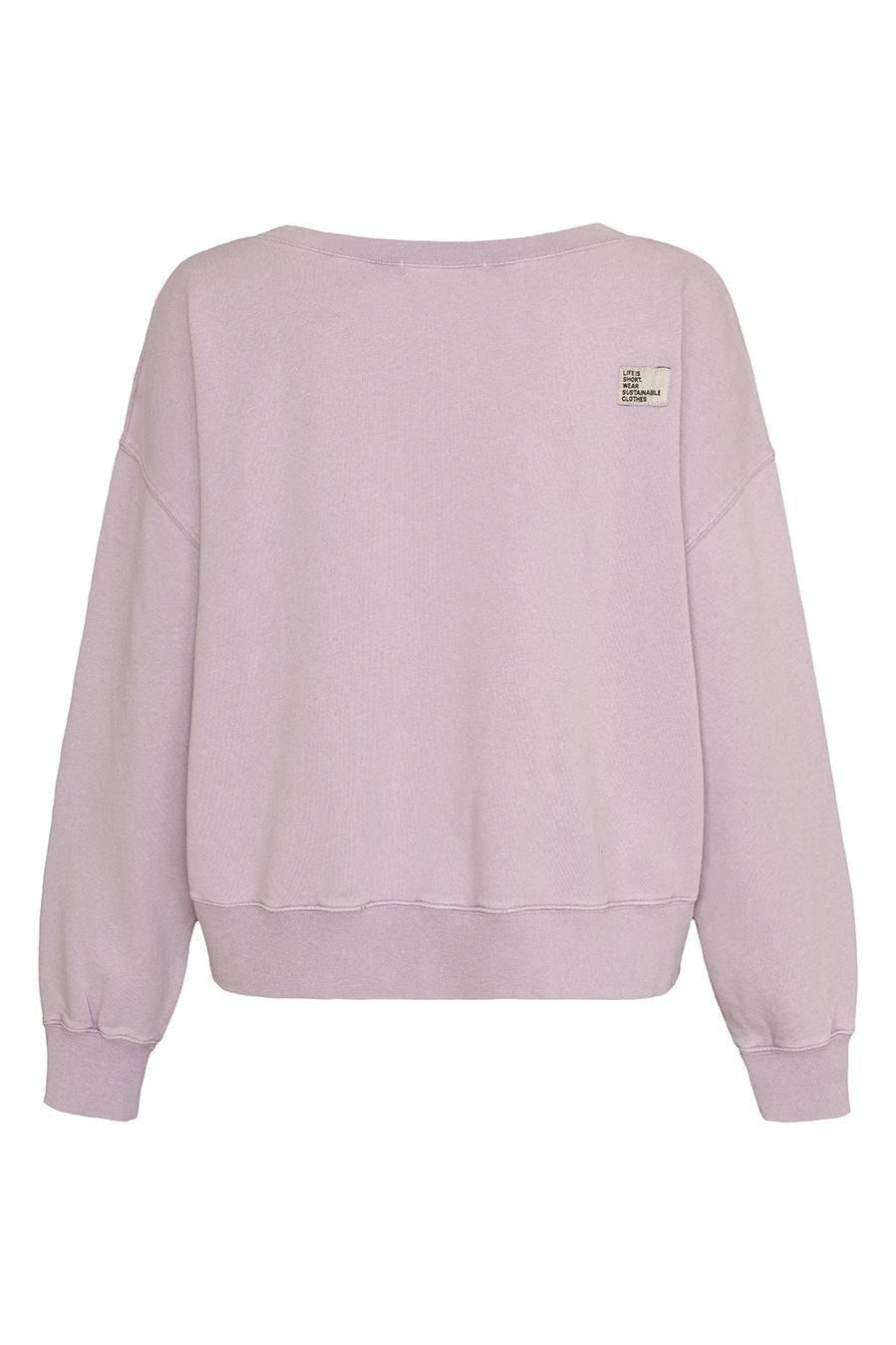 Liv Bergen Sweater Square "100% Organic Cotton" In Lilac