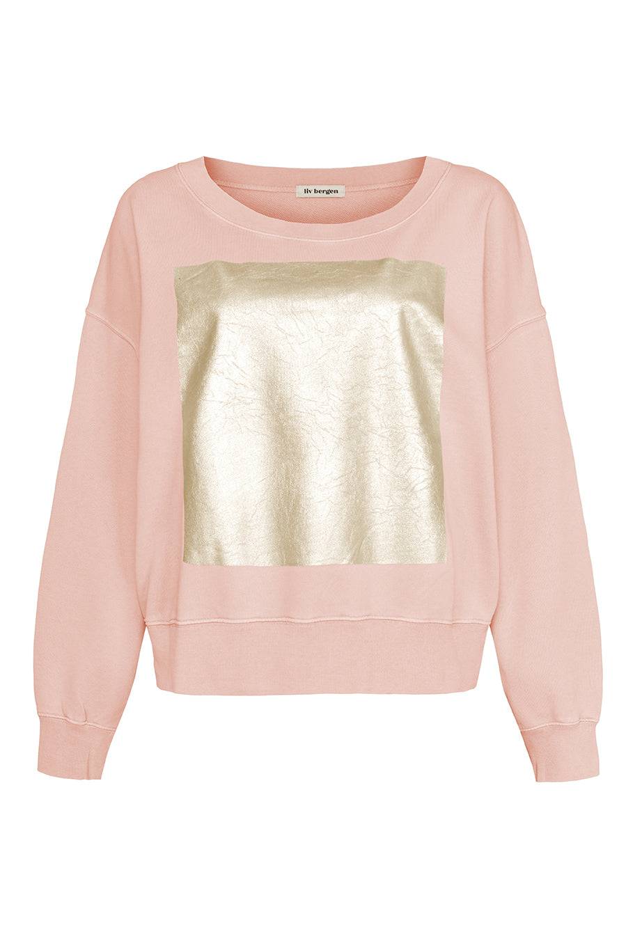 Liv Bergen Sweater Square "100% Organic Cotton" In Powder