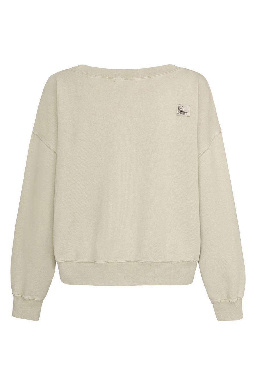 Liv Bergen Sweater Square "100% Organic Cotton" In Sand