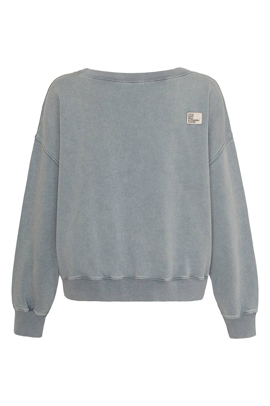Liv Bergen Sweater Square "100% Organic Cotton" In Stormy