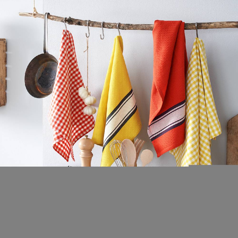 LIVING CRAFTS DELHI - Geschirrtücher, 2er-Pack - Red Clay