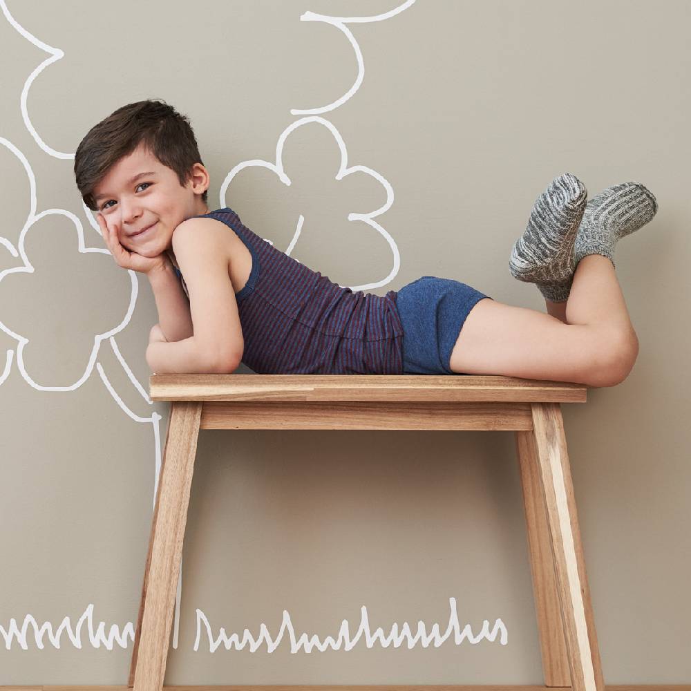 LIVING CRAFTS - Kinder-Norwegersöckchen - Olive Mouliné