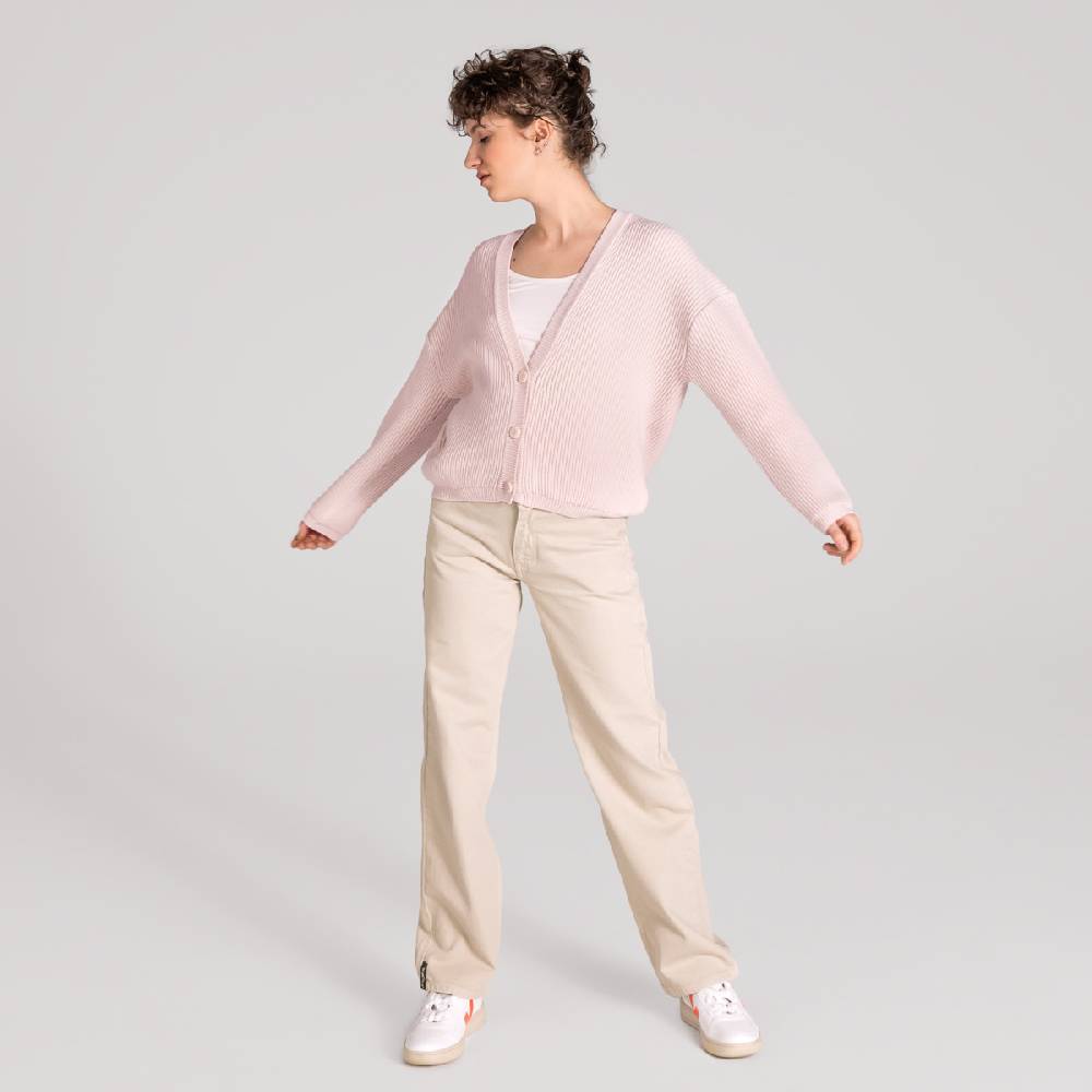 LIVING CRAFTS ALFREY - Strickjacke Boxy - Nude