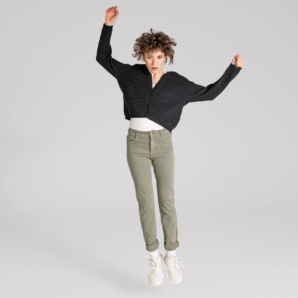 LIVING CRAFTS ALFREY - Strickjacke Boxy - Off Black