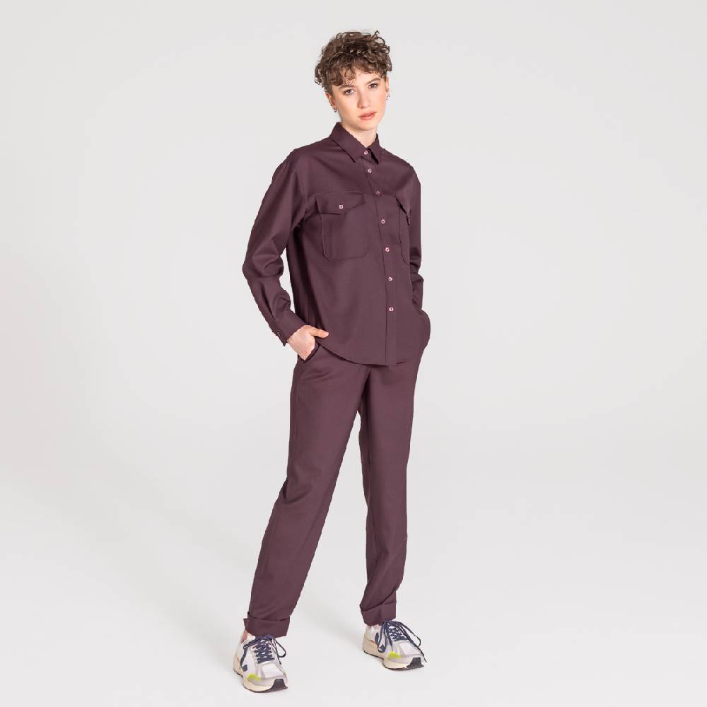 LIVING CRAFTS ALIX - Utility Shirt - Aubergine