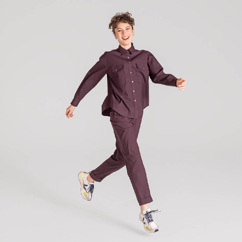 LIVING CRAFTS ALIX - Utility Shirt - Aubergine