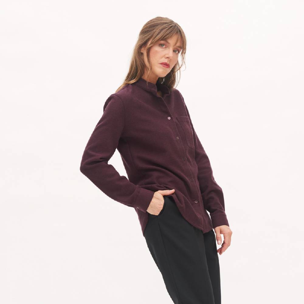 LIVING CRAFTS ANCY - Flanellhemd - Aubergine