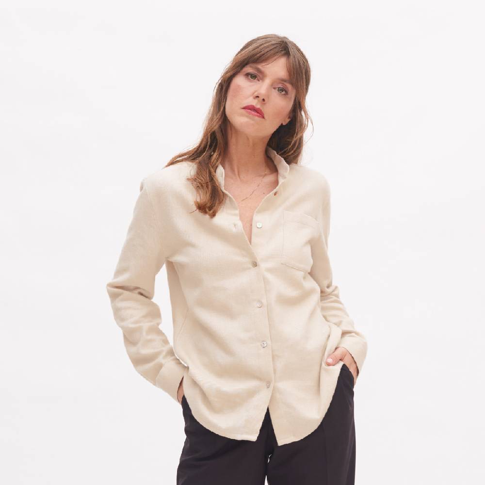 LIVING CRAFTS ANCY - Flanellhemd - Stone Grey