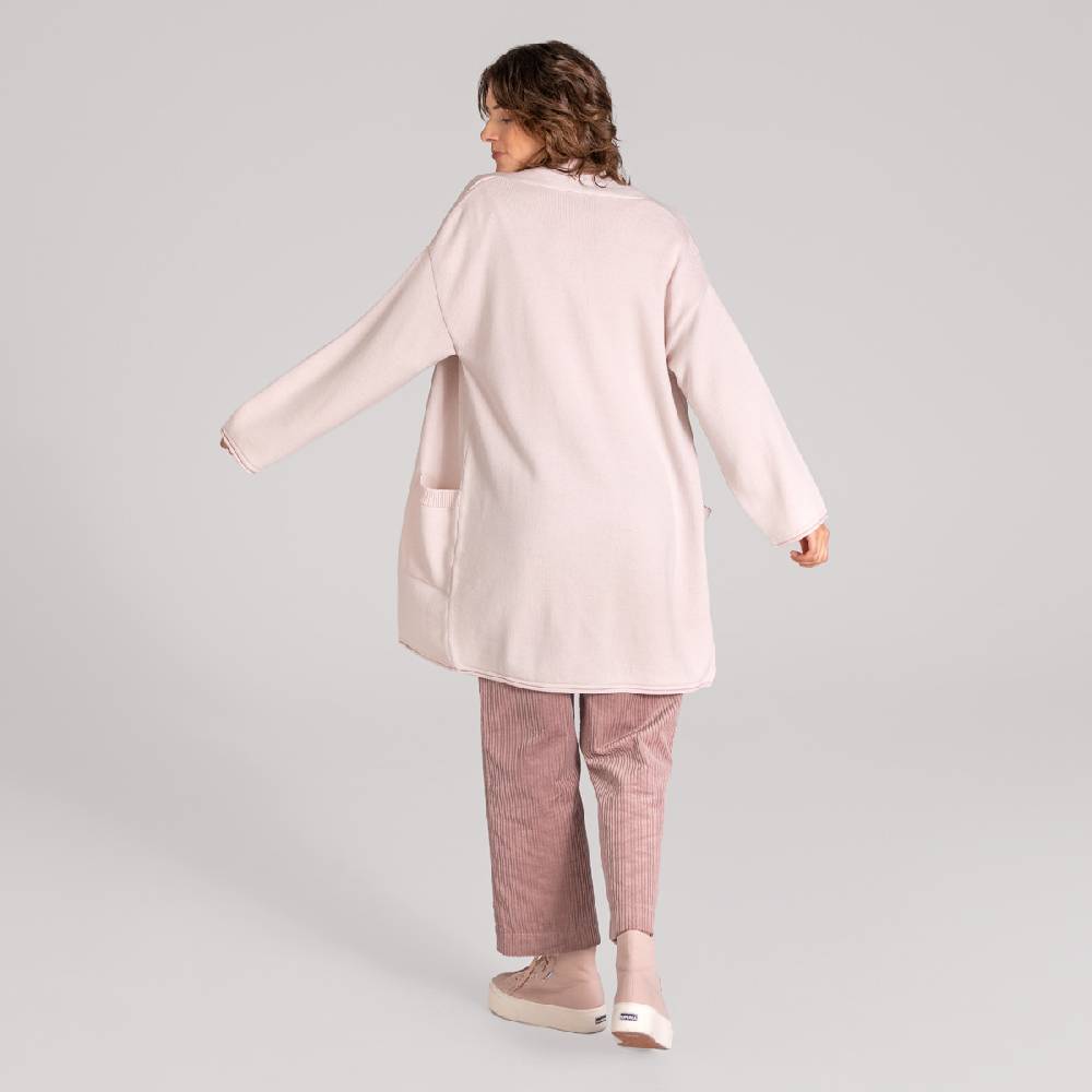 LIVING CRAFTS ANIEK - Strickjacke Lang - Nude