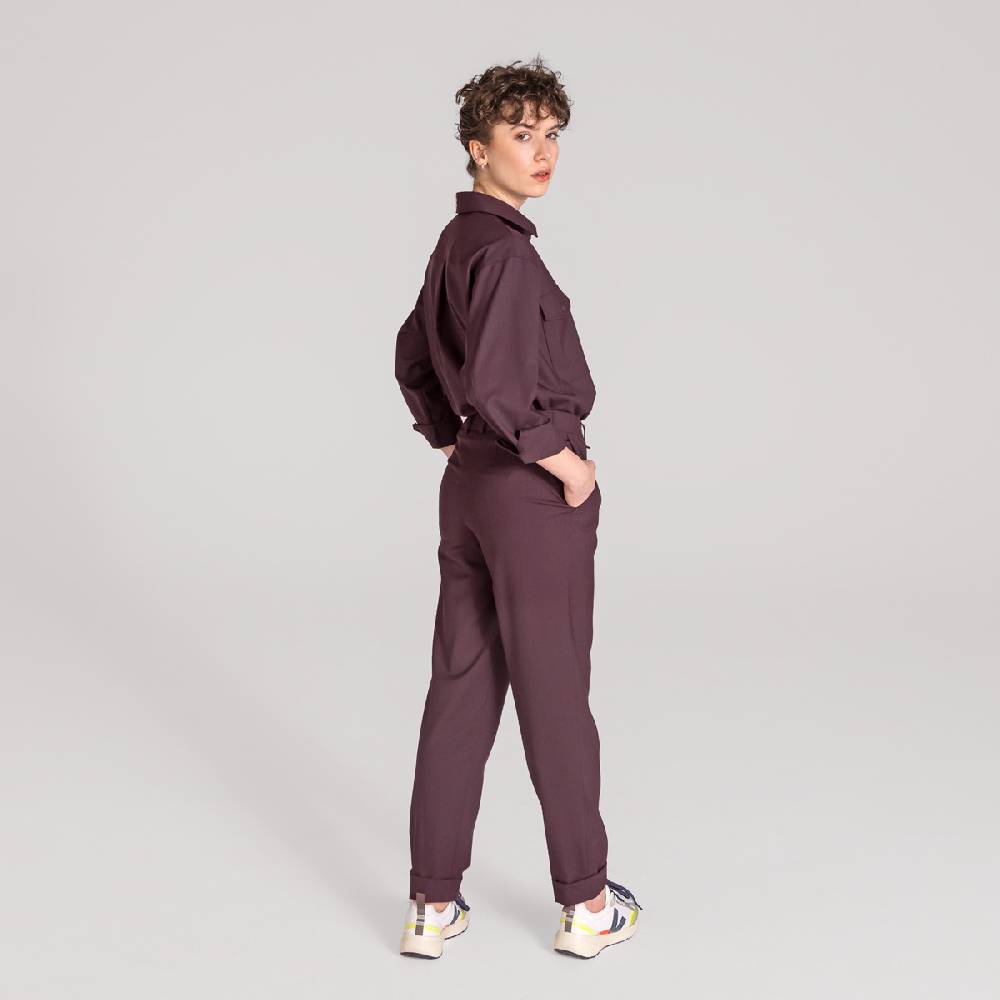 LIVING CRAFTS ARIL - Hose - Aubergine