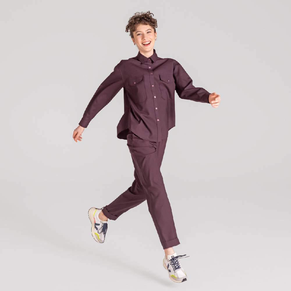 LIVING CRAFTS ARIL - Hose - Aubergine