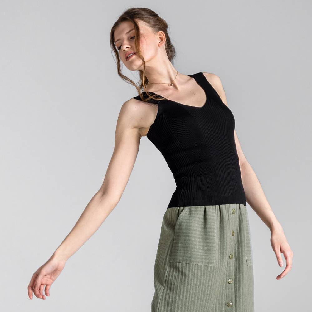 LIVING CRAFTS BIENKE - Strick Top - Black