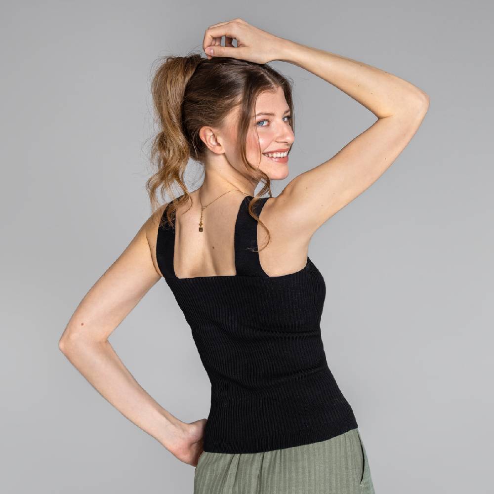 LIVING CRAFTS BIENKE - Strick Top - Black