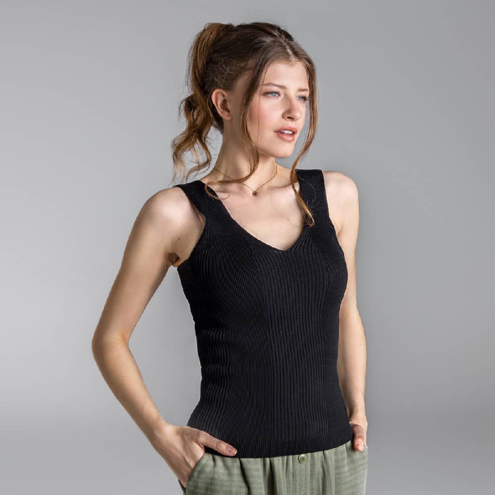 LIVING CRAFTS BIENKE - Strick Top - Black