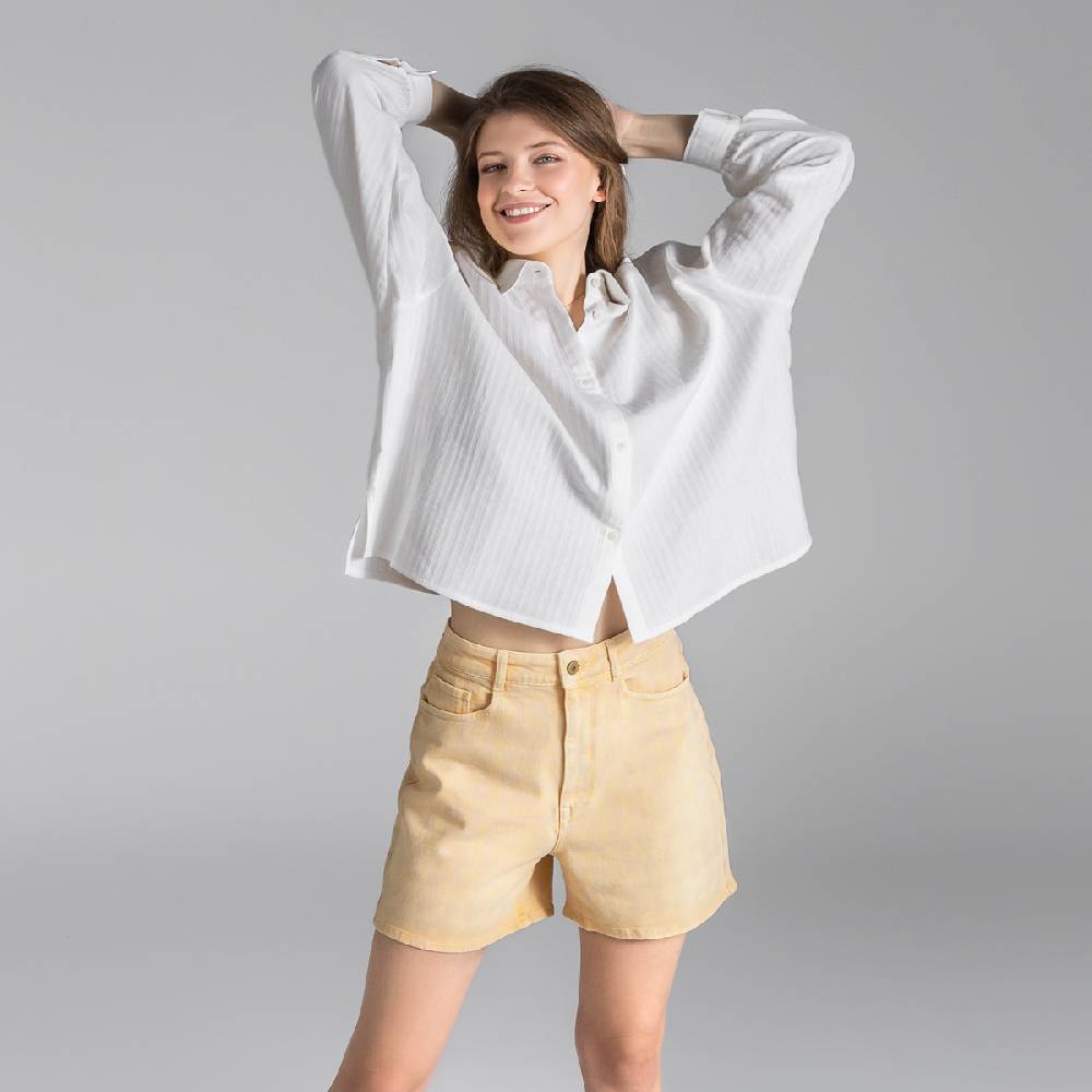 LIVING CRAFTS BONTJE - Jeans Shorts - Yellow