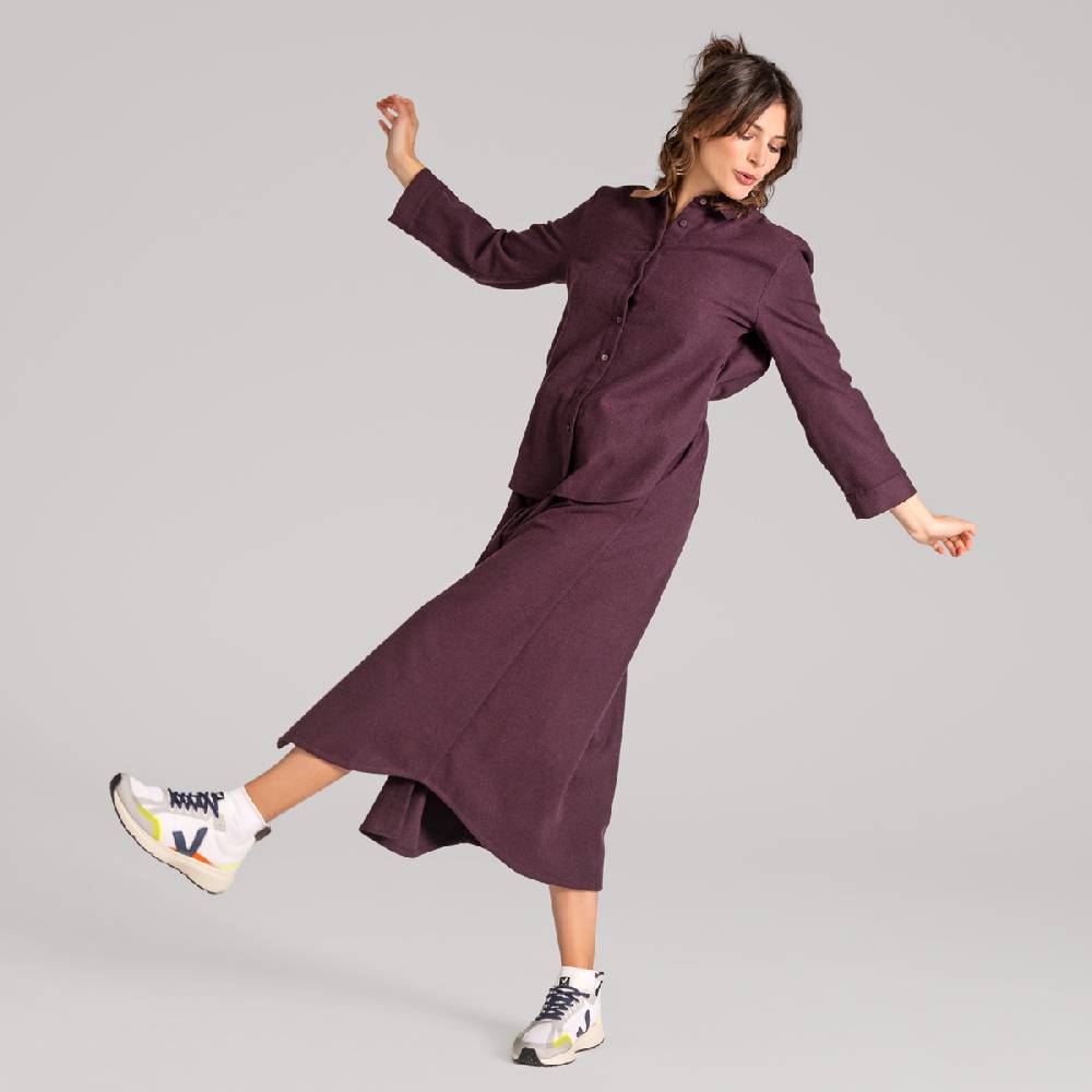 LIVING CRAFTS CHARU - Kleid - Aubergine