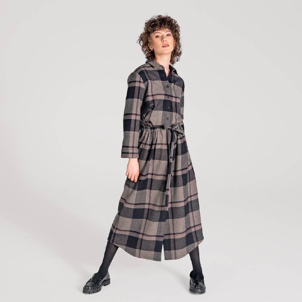 LIVING CRAFTS CHARU - Kleid - Black Check