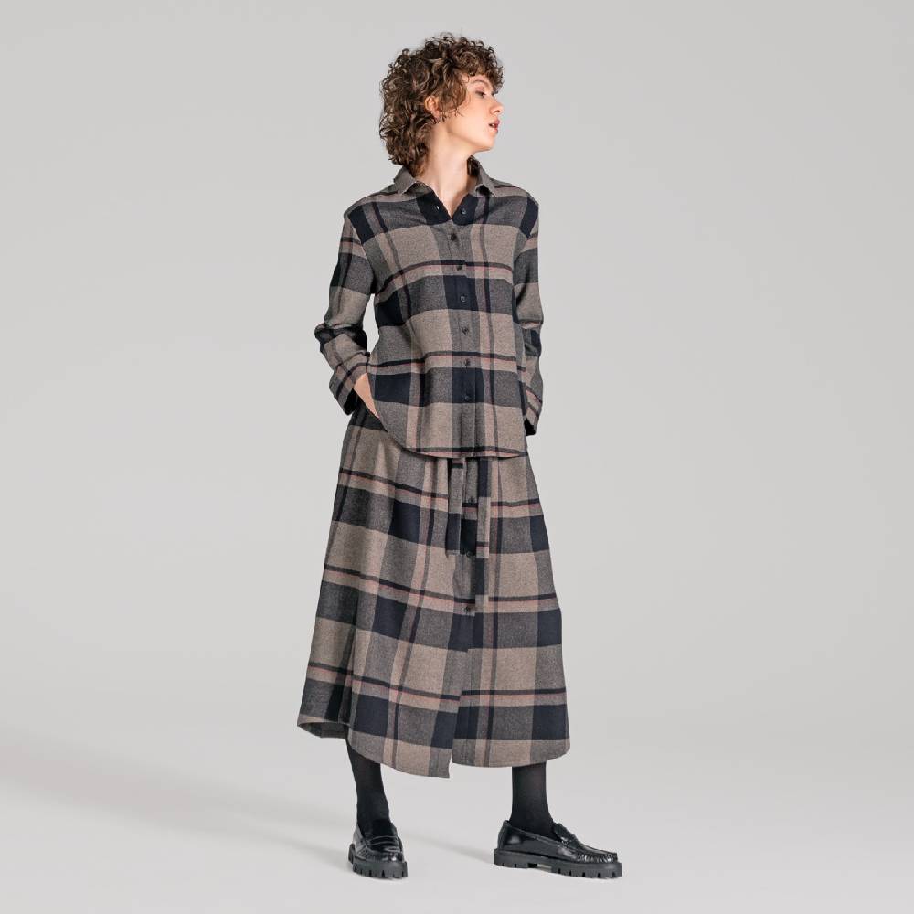 LIVING CRAFTS CHARU - Kleid - Black Check