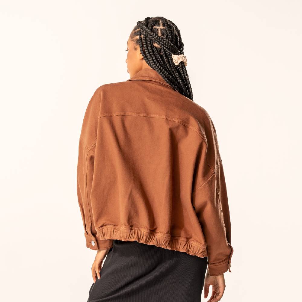 LIVING CRAFTS DAFNE - Jeansjacke - Brown