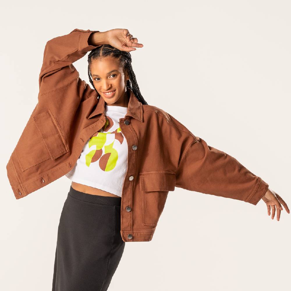 LIVING CRAFTS DAFNE - Jeansjacke - Brown