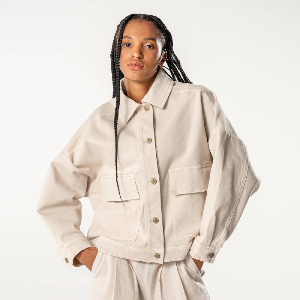 LIVING CRAFTS DAFNE - Jeansjacke - Sand