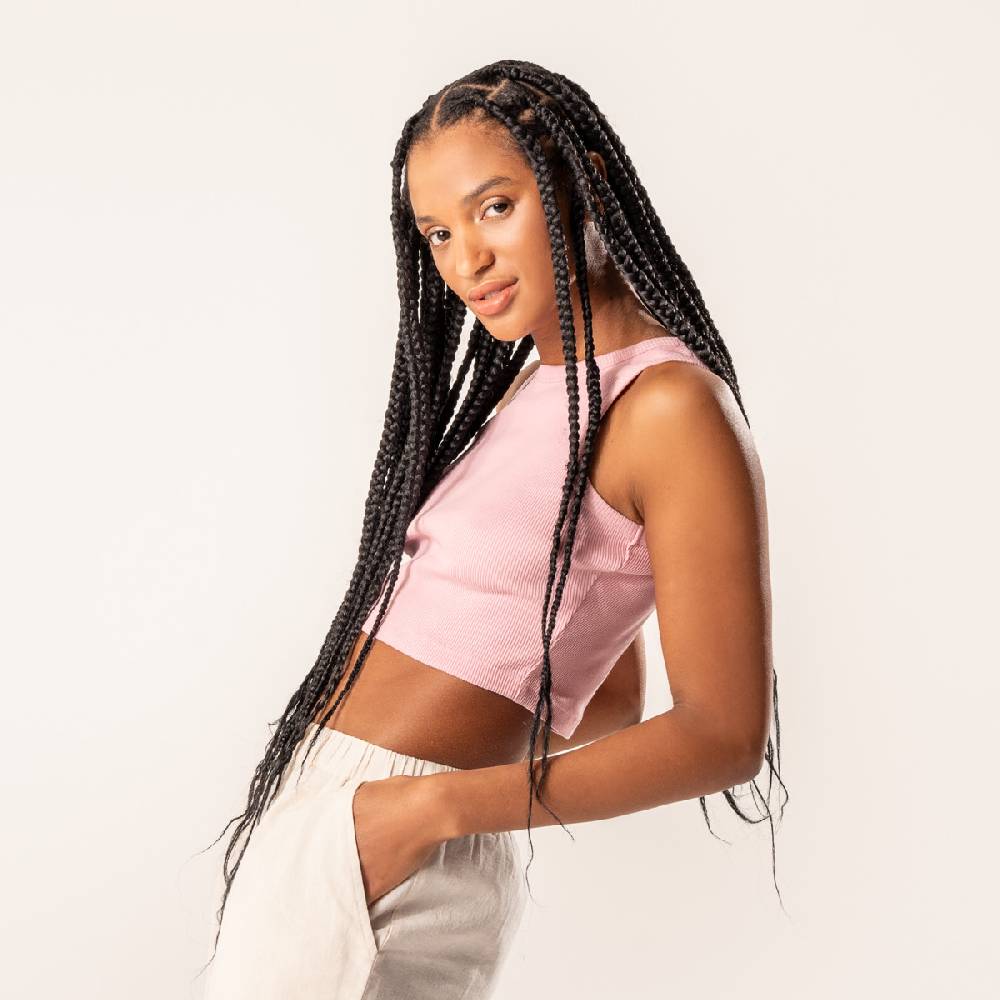 LIVING CRAFTS DEMI - Ripp-Crop-Top - Blush