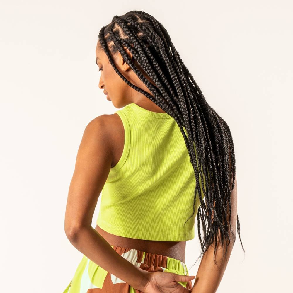 LIVING CRAFTS DEMI - Ripp-Crop-Top - Pear