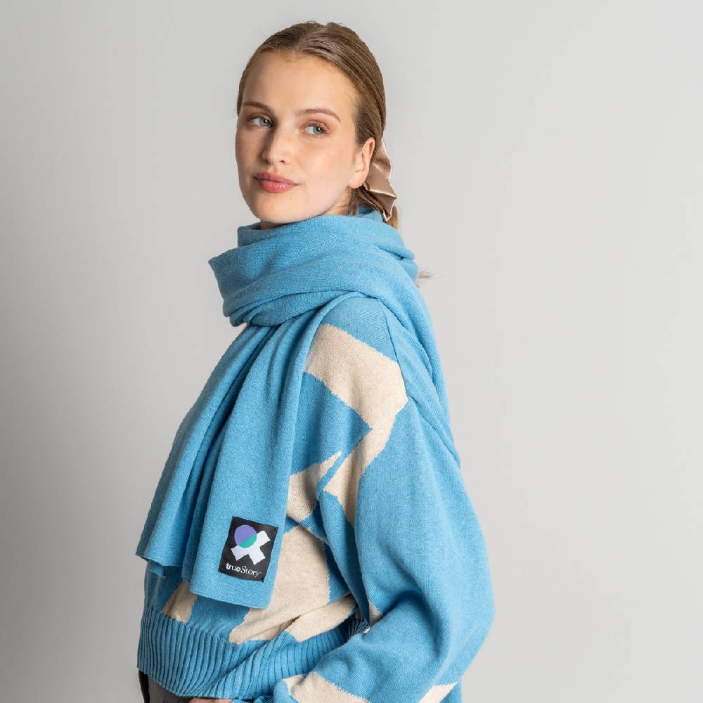LIVING CRAFTS ELLIS - Schal - Cool Blue
