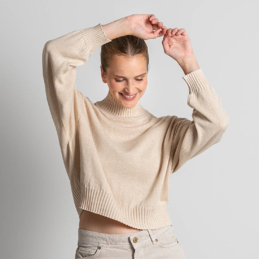LIVING CRAFTS EUGENIE - Oversized Pullover - Sand