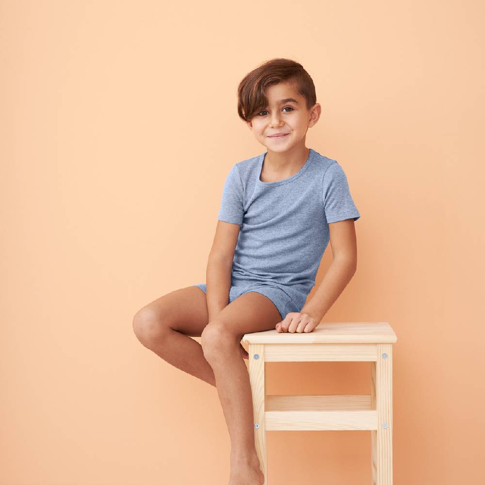 LIVING CRAFTS GOAT - Kurzarm-Shirt - Blue Melange