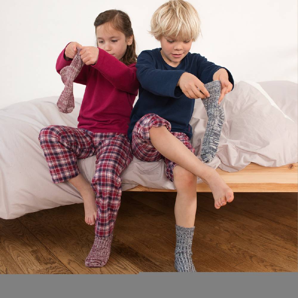 LIVING CRAFTS - Kinder-Norwegersöckchen - Navy Mouliné