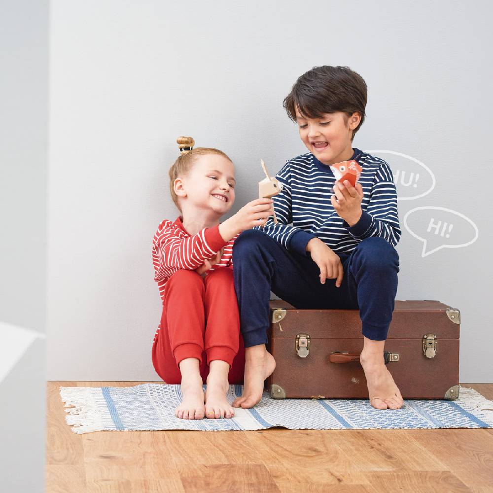 LIVING CRAFTS - Kinderschlafanzug - White/Navy Striped