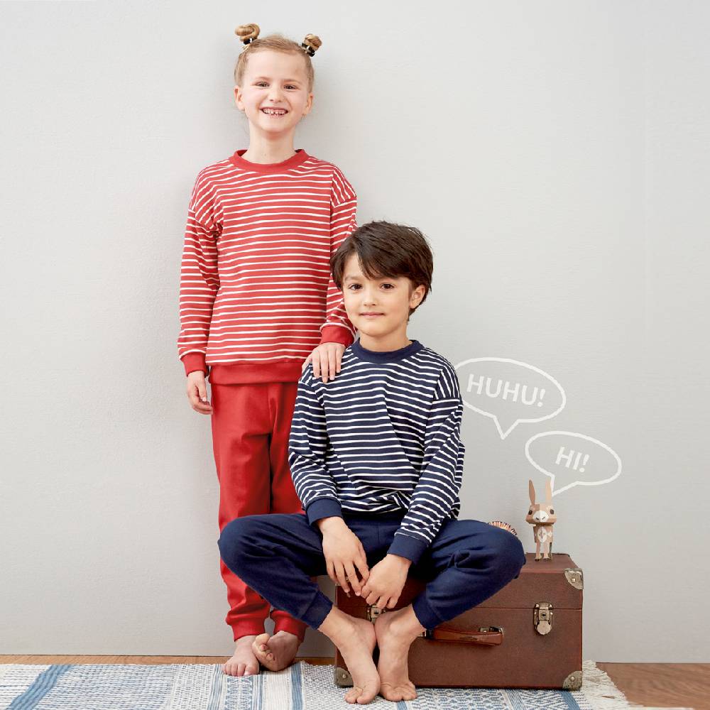 LIVING CRAFTS - Kinderschlafanzug - White/Red Striped