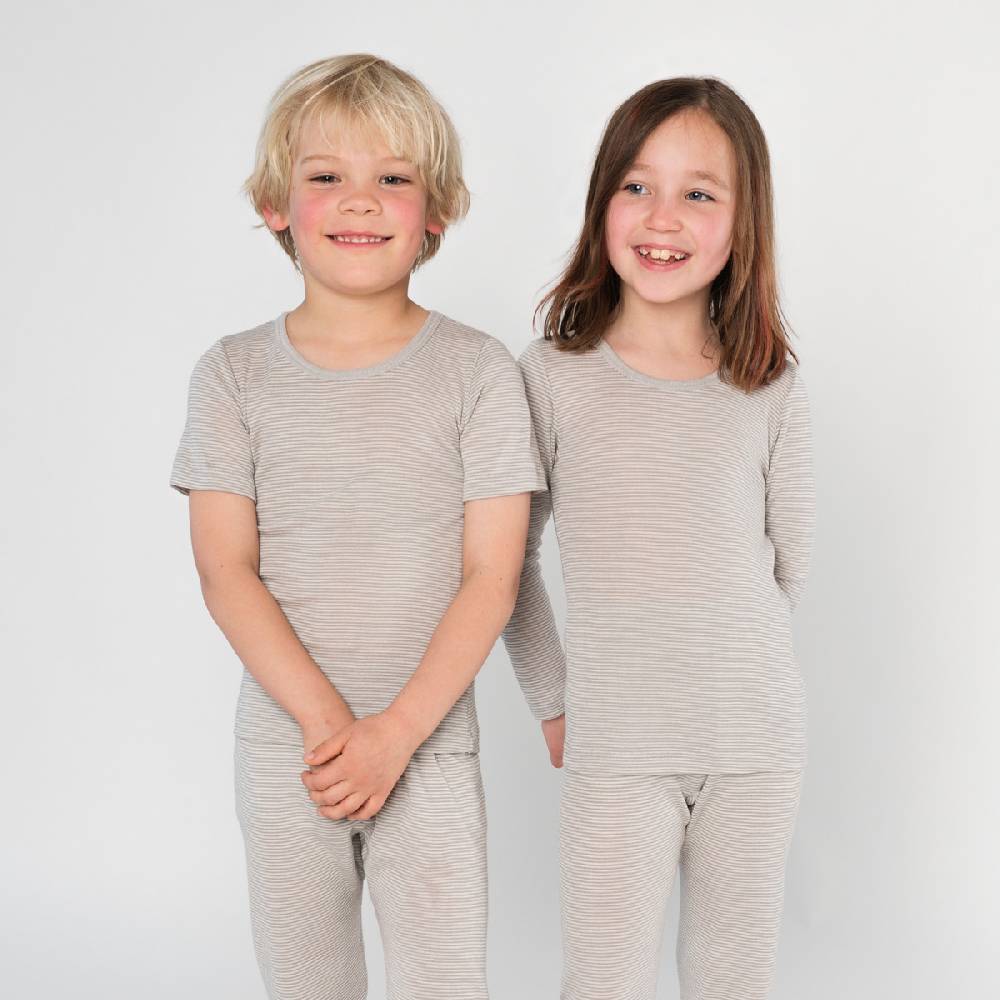 LIVING CRAFTS - Langarm-Shirt - Grey/Natural Striped