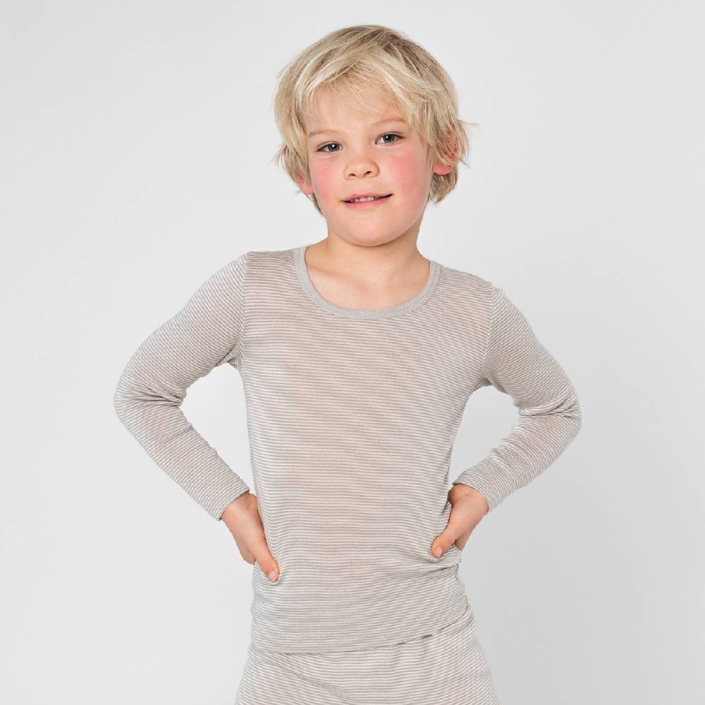 LIVING CRAFTS - Langarm-Shirt - Grey/Natural Striped