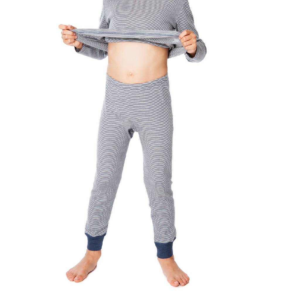 LIVING CRAFTS - Lange Unterhose - Natural/Blue Striped